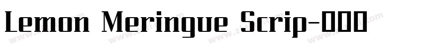 Lemon Meringue Scrip字体转换